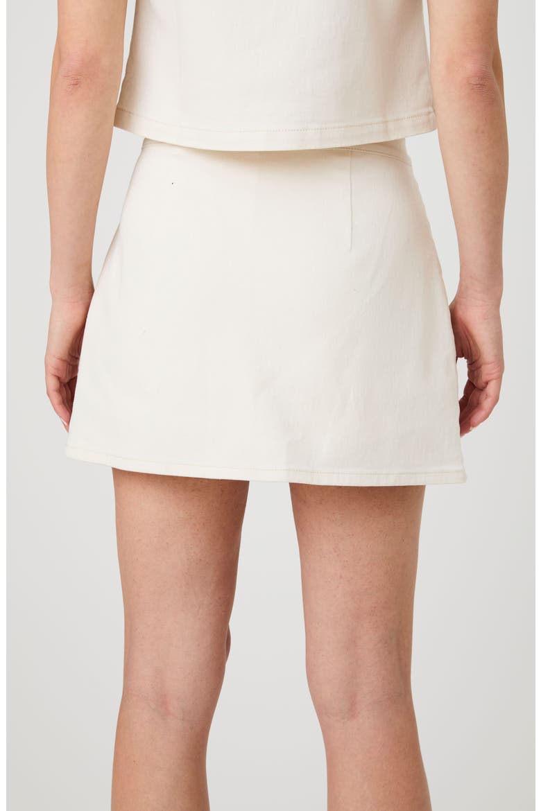 Denim Miniskirt, Alternate, color, ECRU