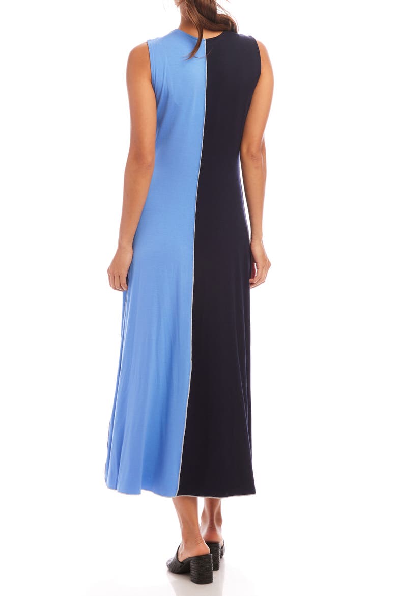 Colorblock Sleeveless Maxi Dress, Alternate, color, NAVYW/ BLUE