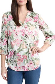 Jones New York Floral V-Neck Tunic