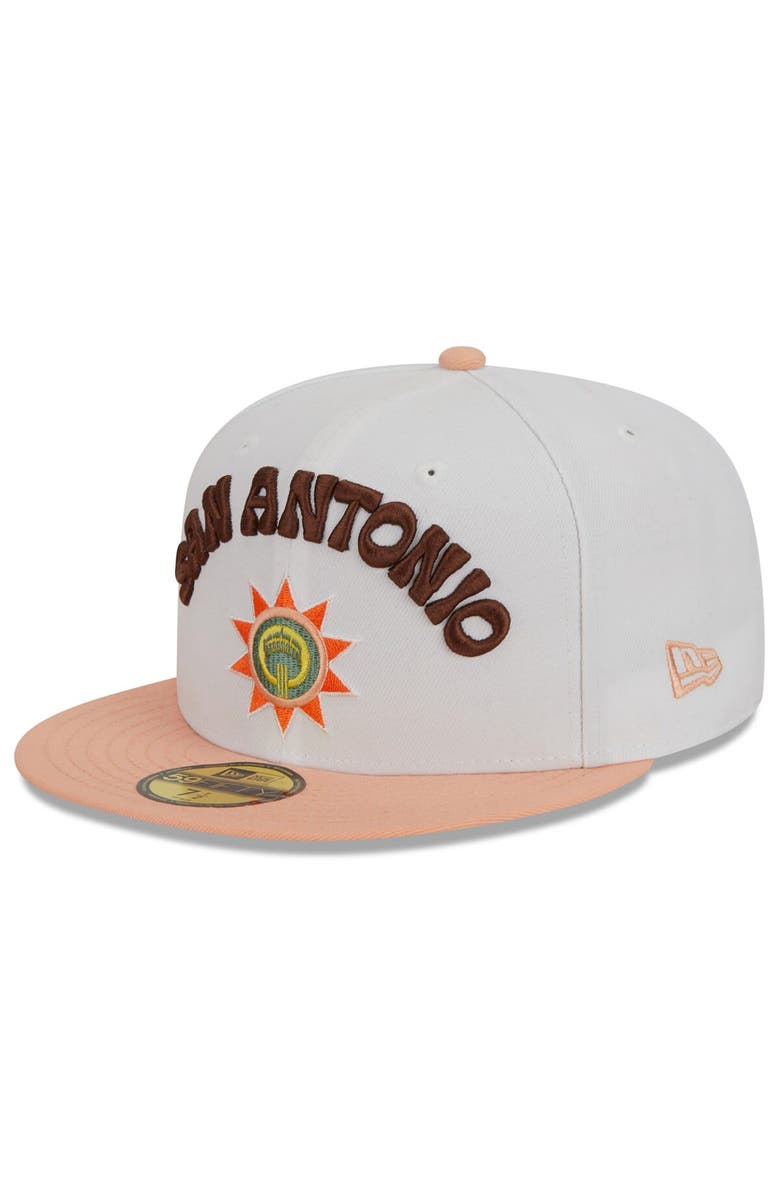 New Era Men's New Era  White/Pink San Antonio Spurs 2023/24 City Edition 59FIFTY Fitted Hat, Alternate, color, 
