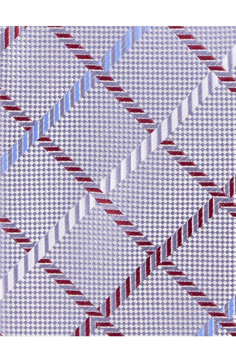 Oak Hill by DXL Grid Patterned Tie, Alternate, color, Grey