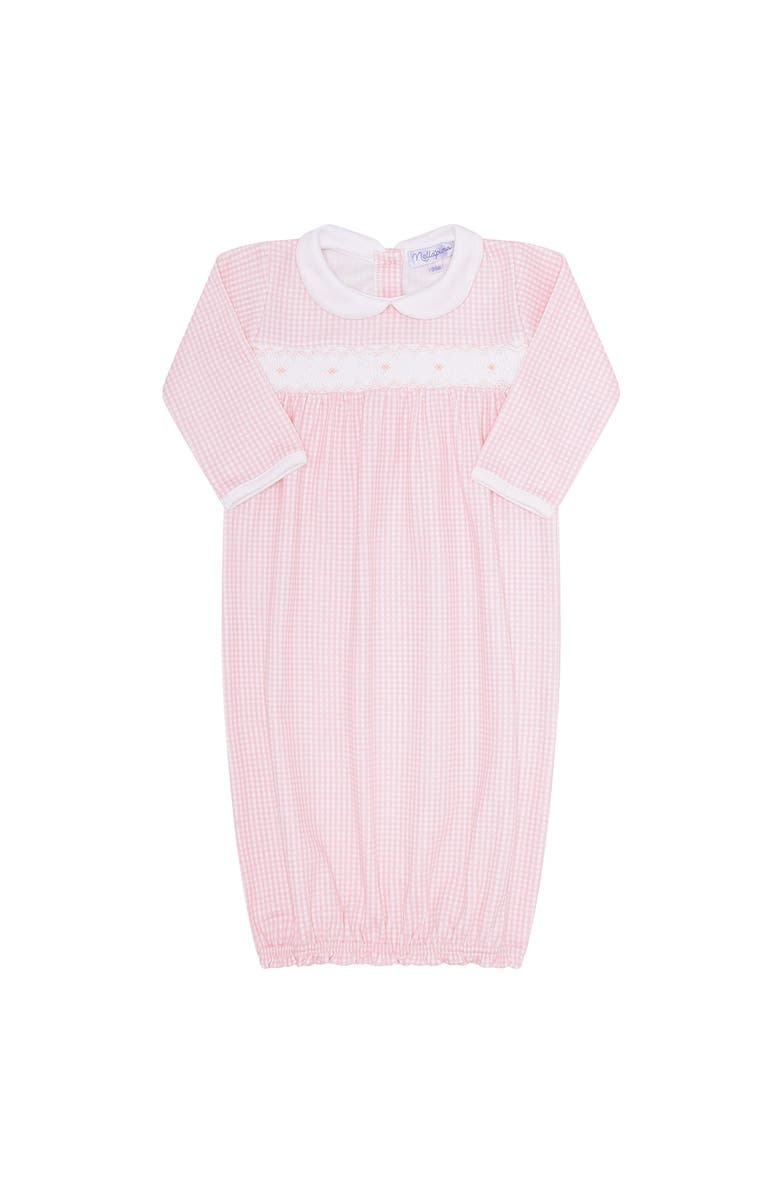 Nellapima Pink Gingham Smocked Gown - Baby, Alternate, color, Pink