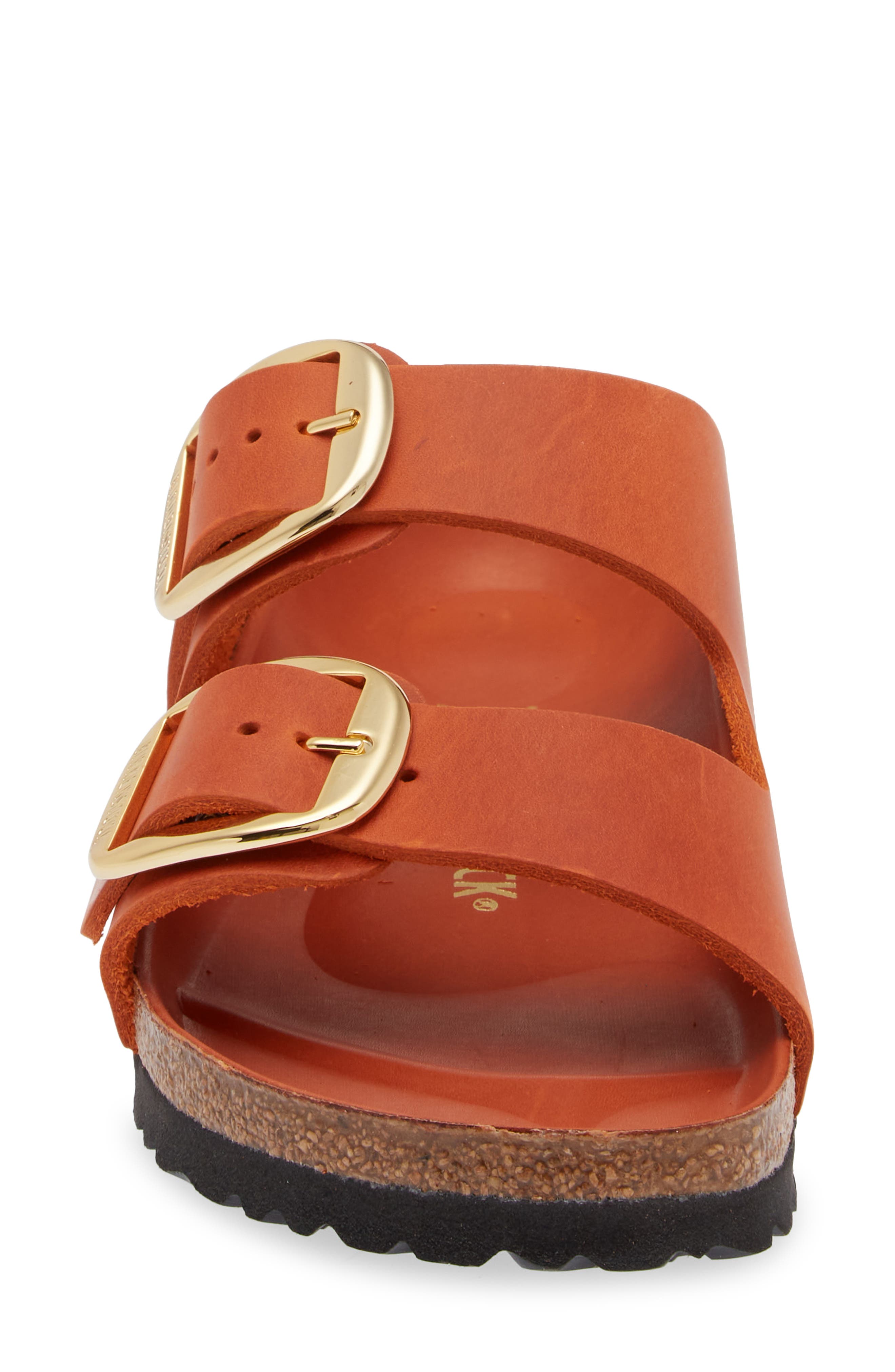 Birkenstock Arizona Big Buckle Slide Sandal - Discontinued, Alternate, color, Orange