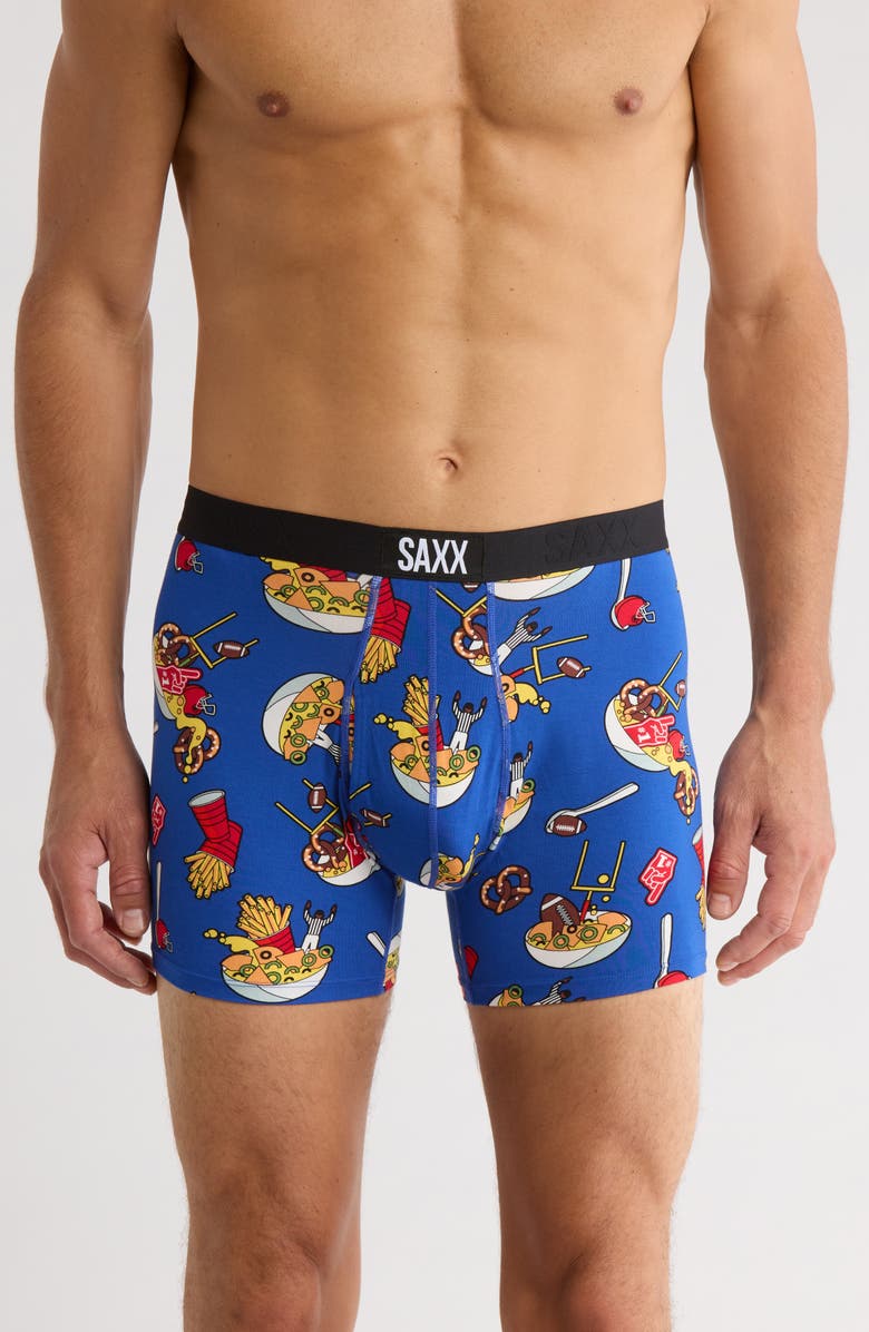 SAXX Ultra Super Soft Boxer Briefser Briefs, Main, color, Souper Bowl-Cobalt