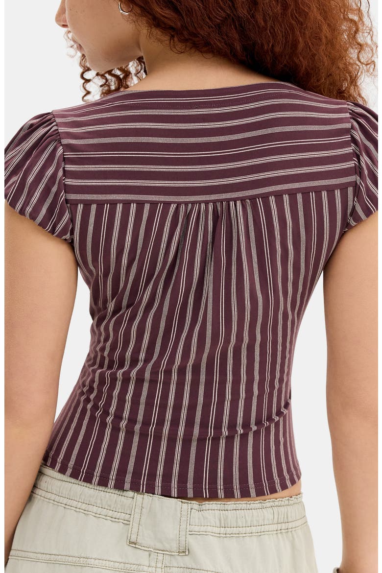 Penny Ruched Top, Alternate, color, WINE