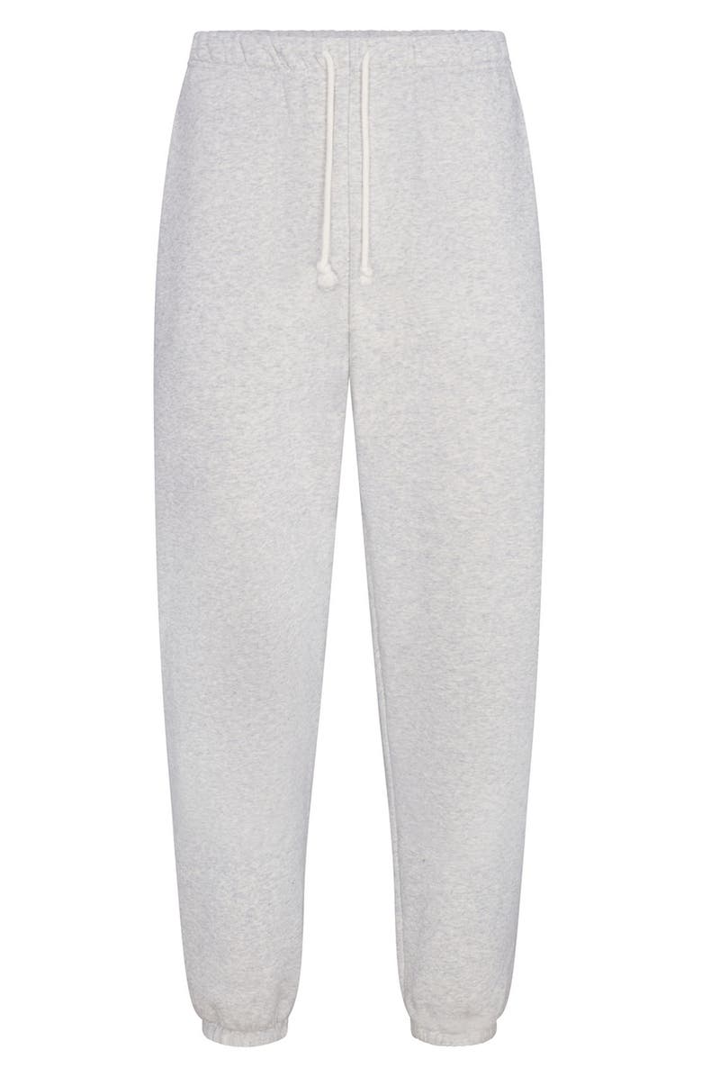 SKIMS Fleece Lounge Relaxed Joggers, Alternate, color, Light Heather Grey