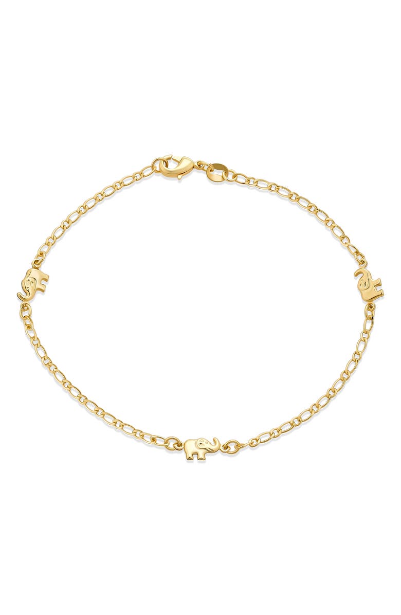 BLING JEWELRY Dainty Three Charm Bracelet, Main, color,