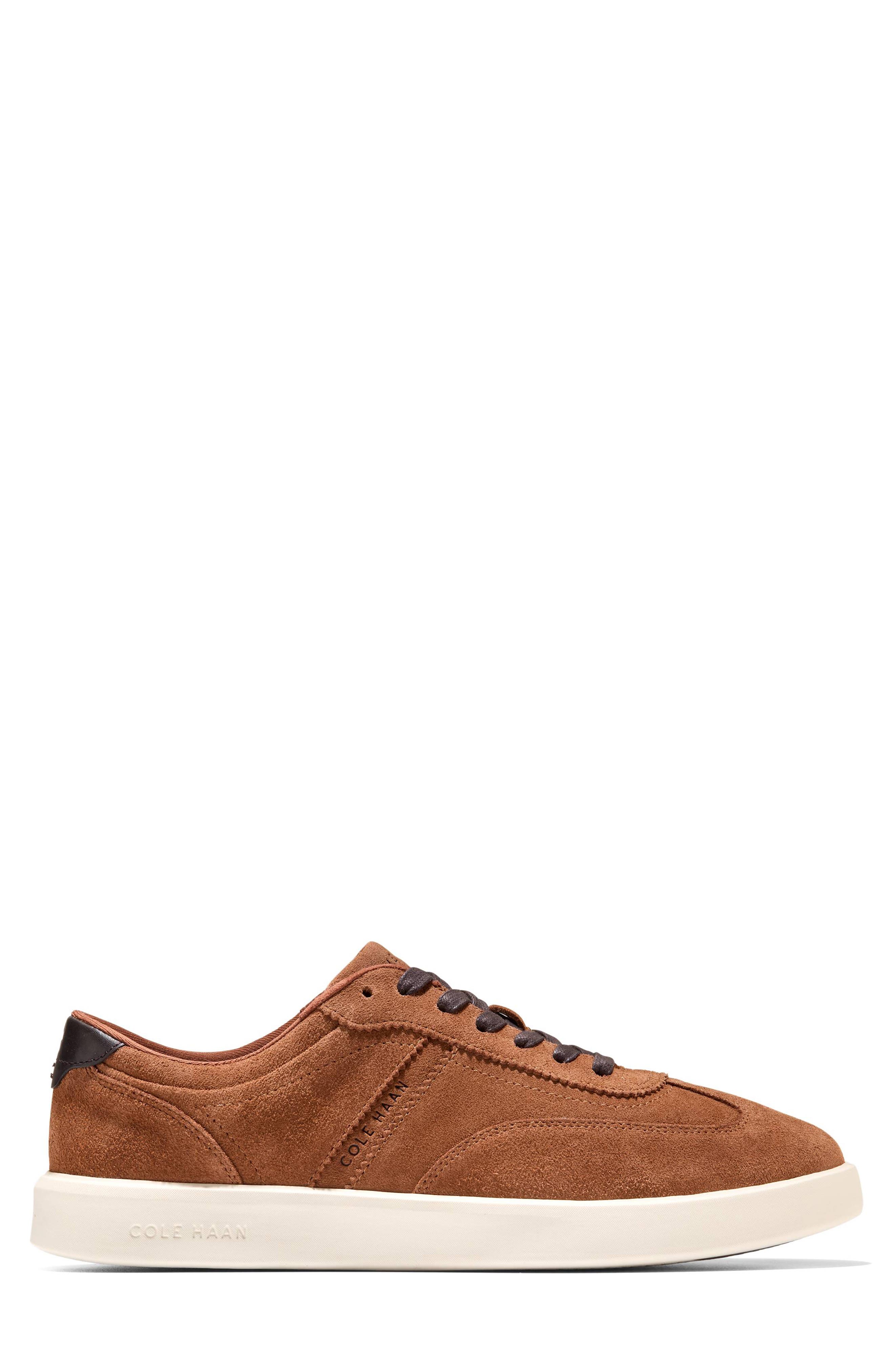 Cole Haan Grand Crosscourt Hingham Sneaker, Alternate, color, Britsh Tan Suede/ Ivory