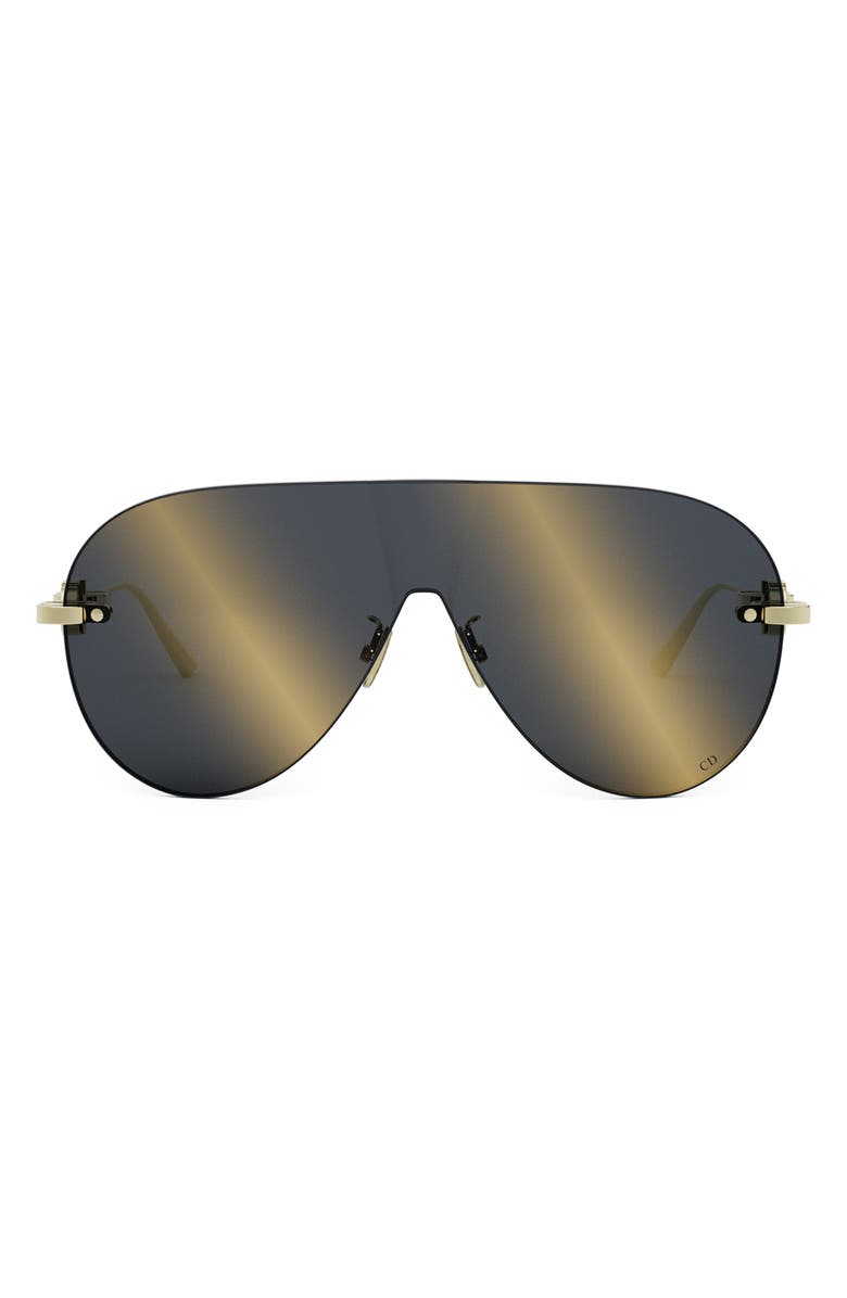 DIOR CD Chain M2U Mirrored Rimless Pilot Sunglasses, Main, color,