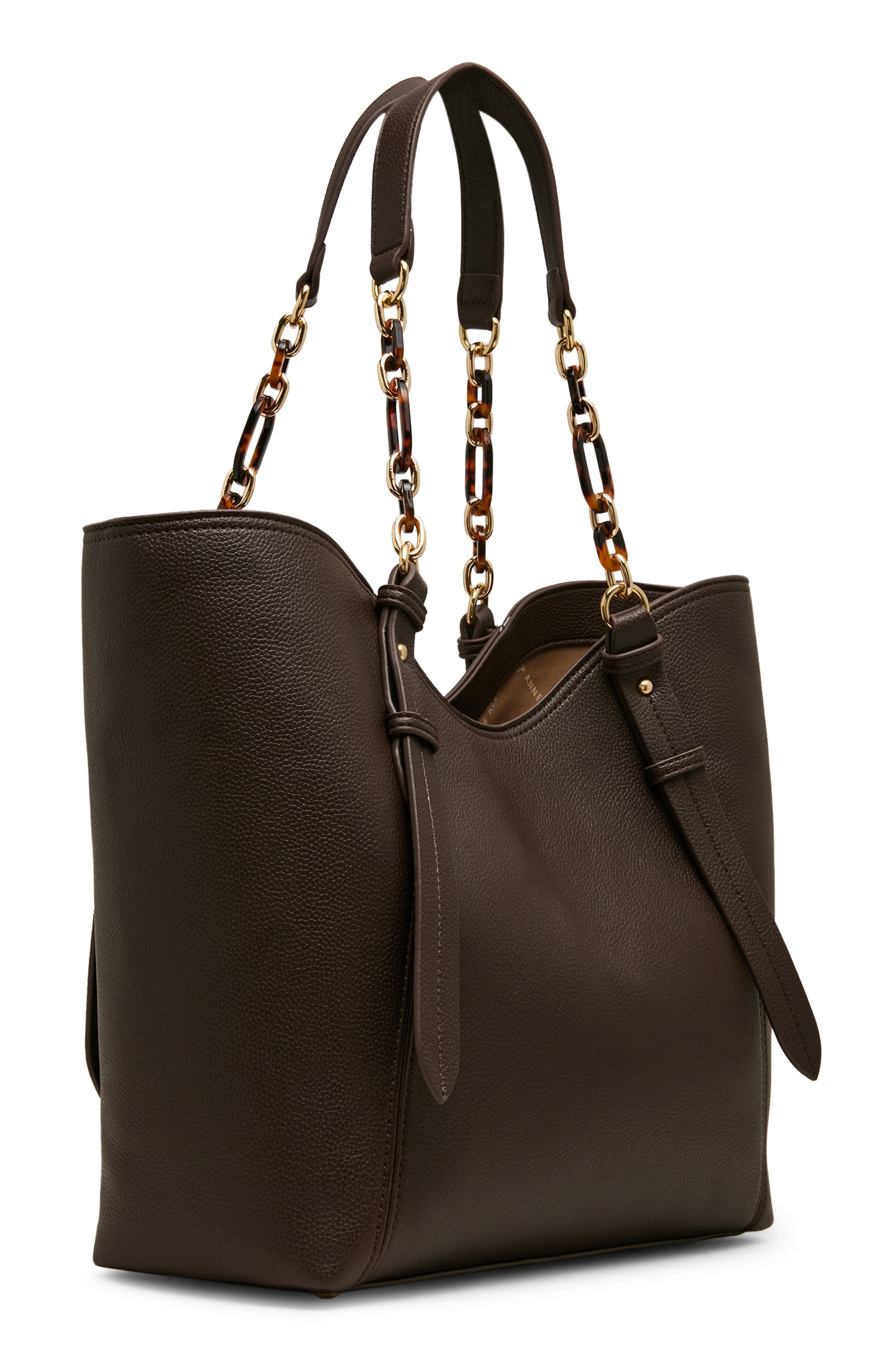 Anne Klein Medium Tote, Alternate, color, Espresso