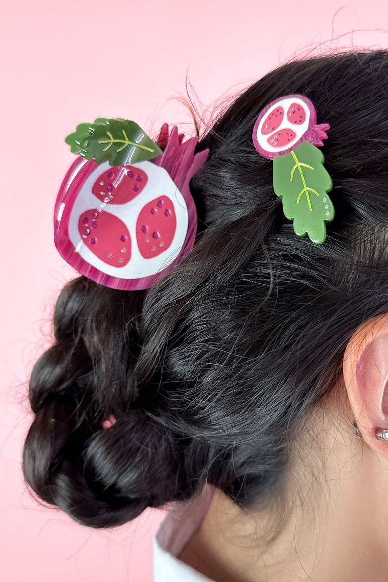 Pomegranate Hair Claw, Alternate, color, Red