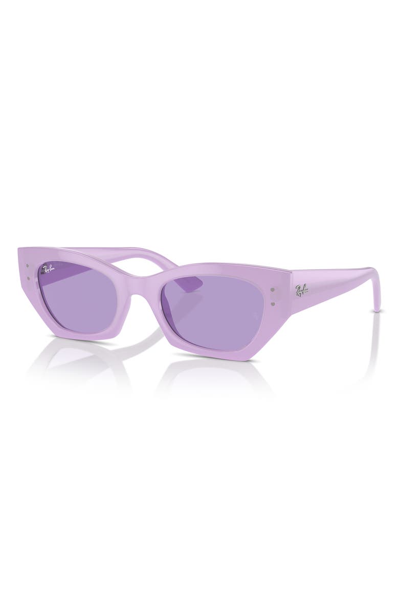 Ray-Ban Zena 49mm Geometric Sunglasses, Alternate, color, Violet