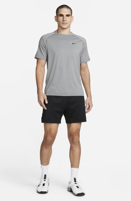 Nike Dri-fit Ready Training T-shirt In Smoke Grey/heather/black
