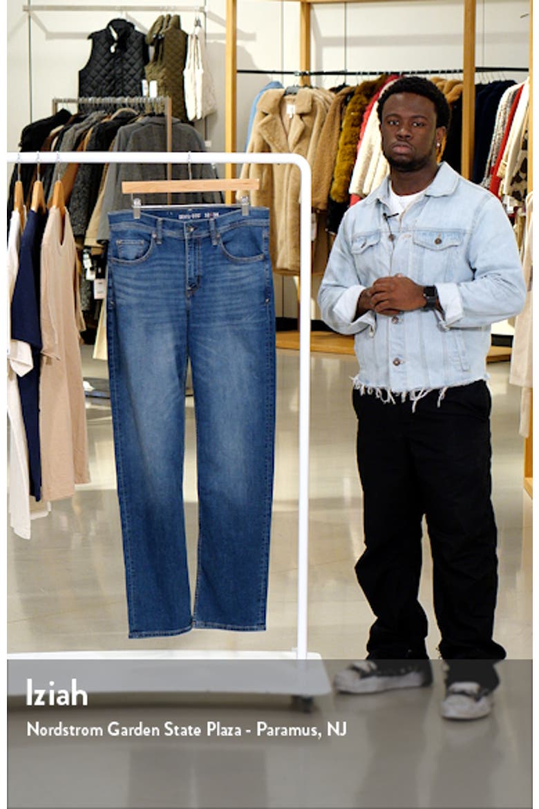 Relaxed Straight Leg Stretch Jeans (Nordstrom Exclusive) video