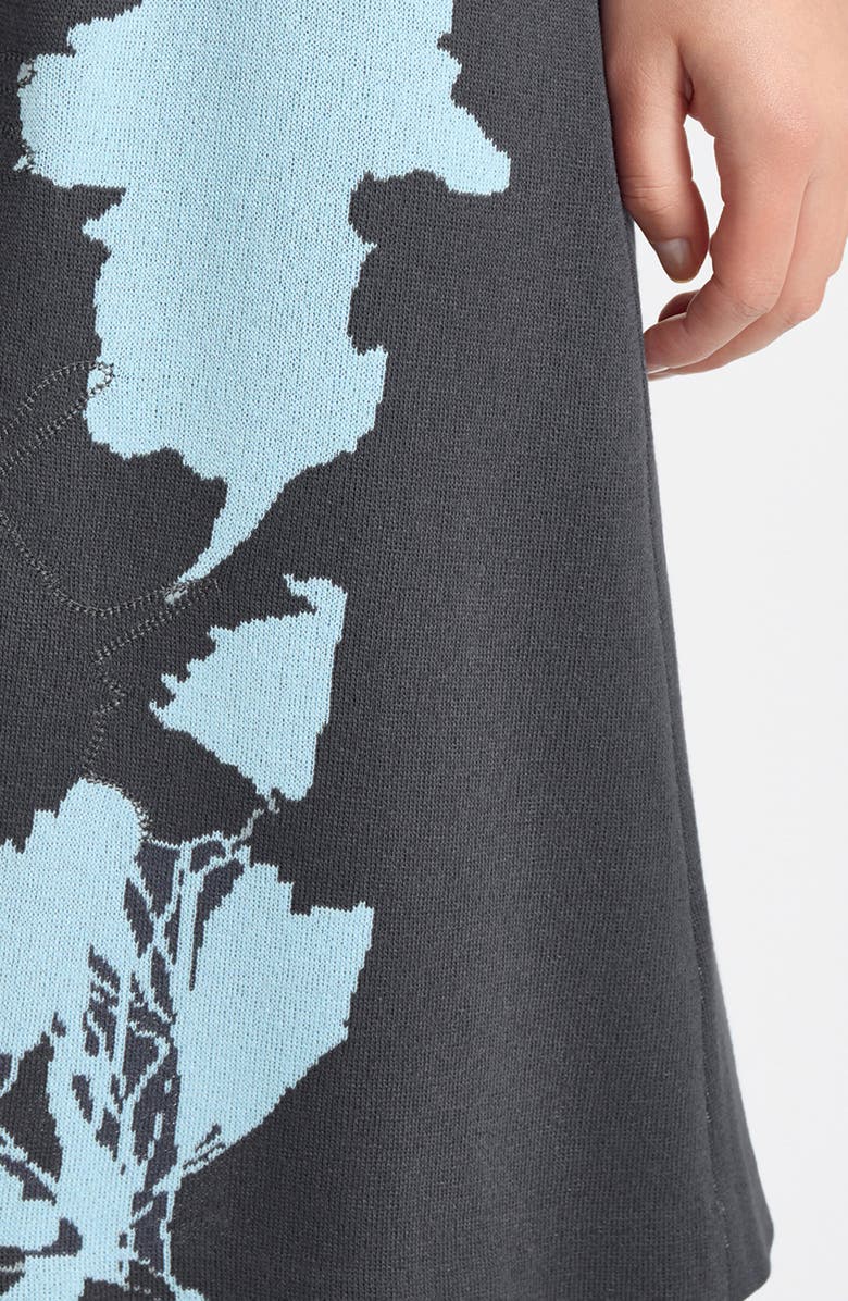 Ming Wang Abstract Floral A-Line Dress, Alternate, color, Dawn/ Granite