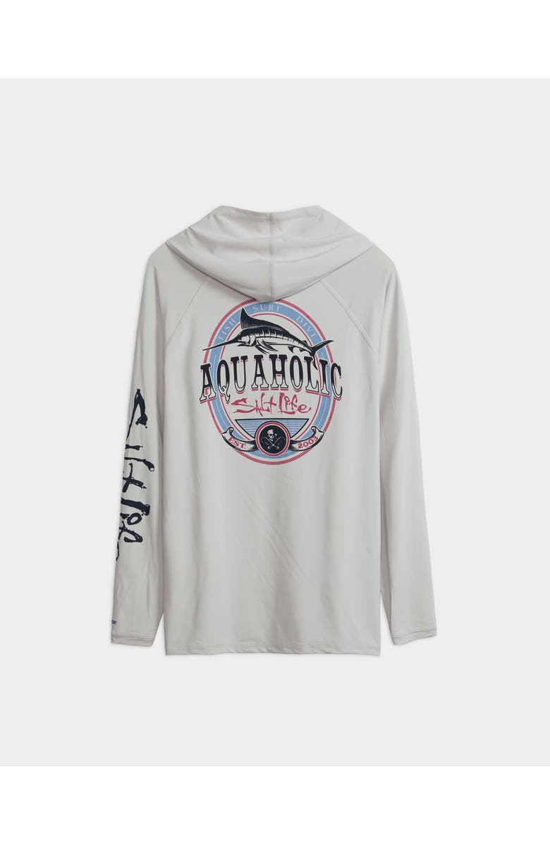 Salt Life Ocean Hooked Performance Hoodie, Alternate, color, Mist Grey Heather