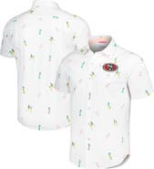 Tommy Bahama Men's Tommy Bahama White San Francisco 49ers Nova Wave Flocktail Button-Up Shirt