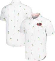 Tommy Bahama Men's Tommy Bahama White San Francisco 49ers Nova Wave Flocktail Button-Up Shirt