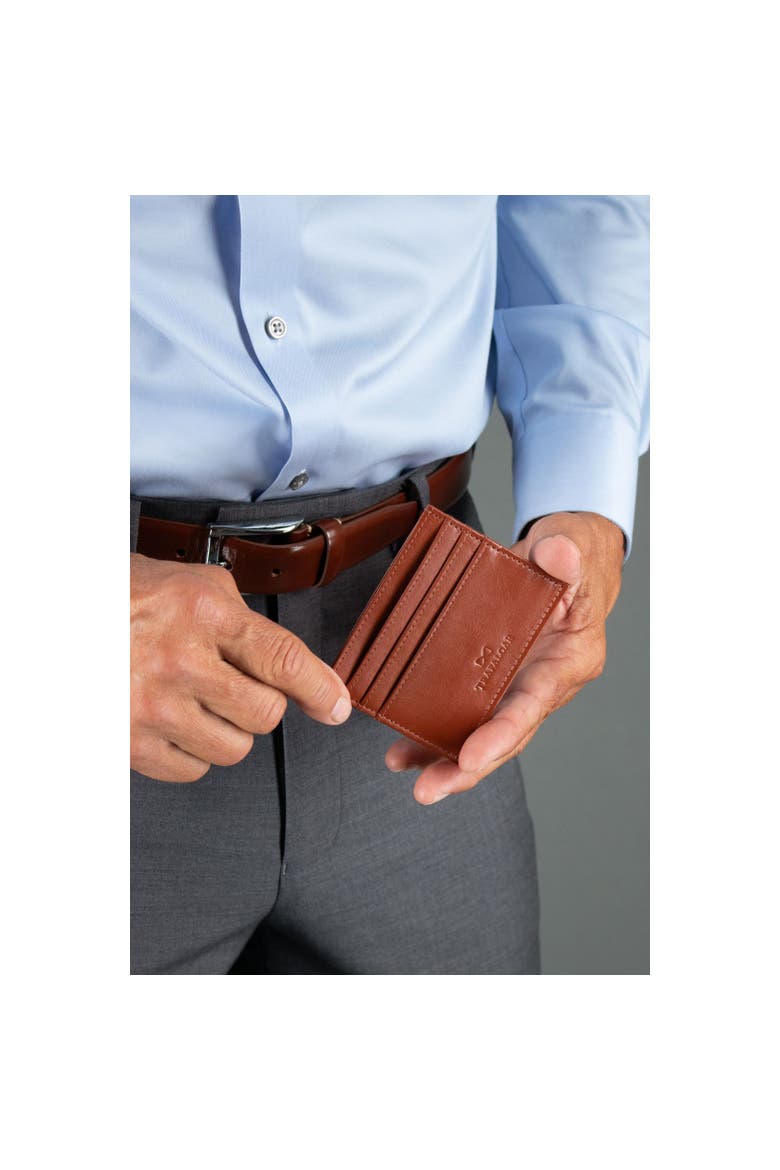 Sergio Genuine Leather Card Case, Alternate, color, Tan