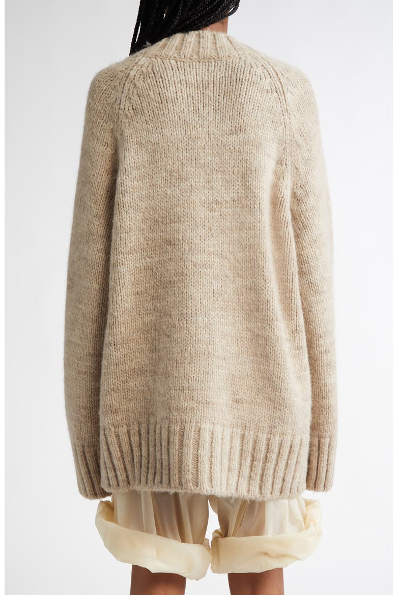 Alpaca, Cotton & Wool Cardigan, Alternate, color, LIGHT BROWN