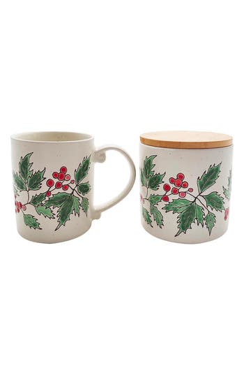 Spectrum Cedar Mountain Stoneware Mug & Canister Set In Multi