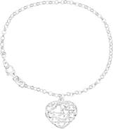 Donatello Gian Sterling Silver Dangle Heart Bracelet