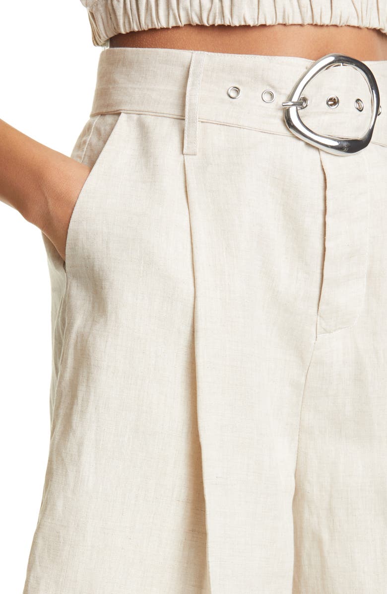 STAUD Helios Linen Walking Shorts, Alternate, color,