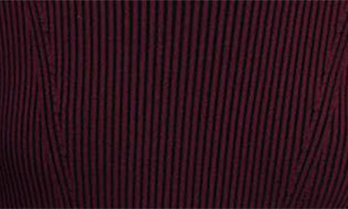 Desigual Long Sleeve Pleat Turtleneck Maxi Dress In Burgundy
