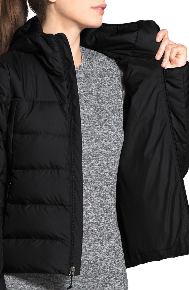 The North Face Valle Hooded 550 Fill Power Down Coat, Alternate, color, 