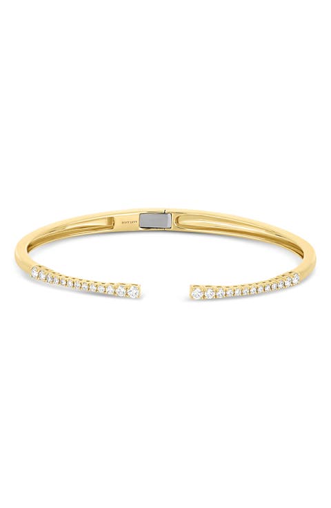 Audrey Diamond Open Bangle Bracelet