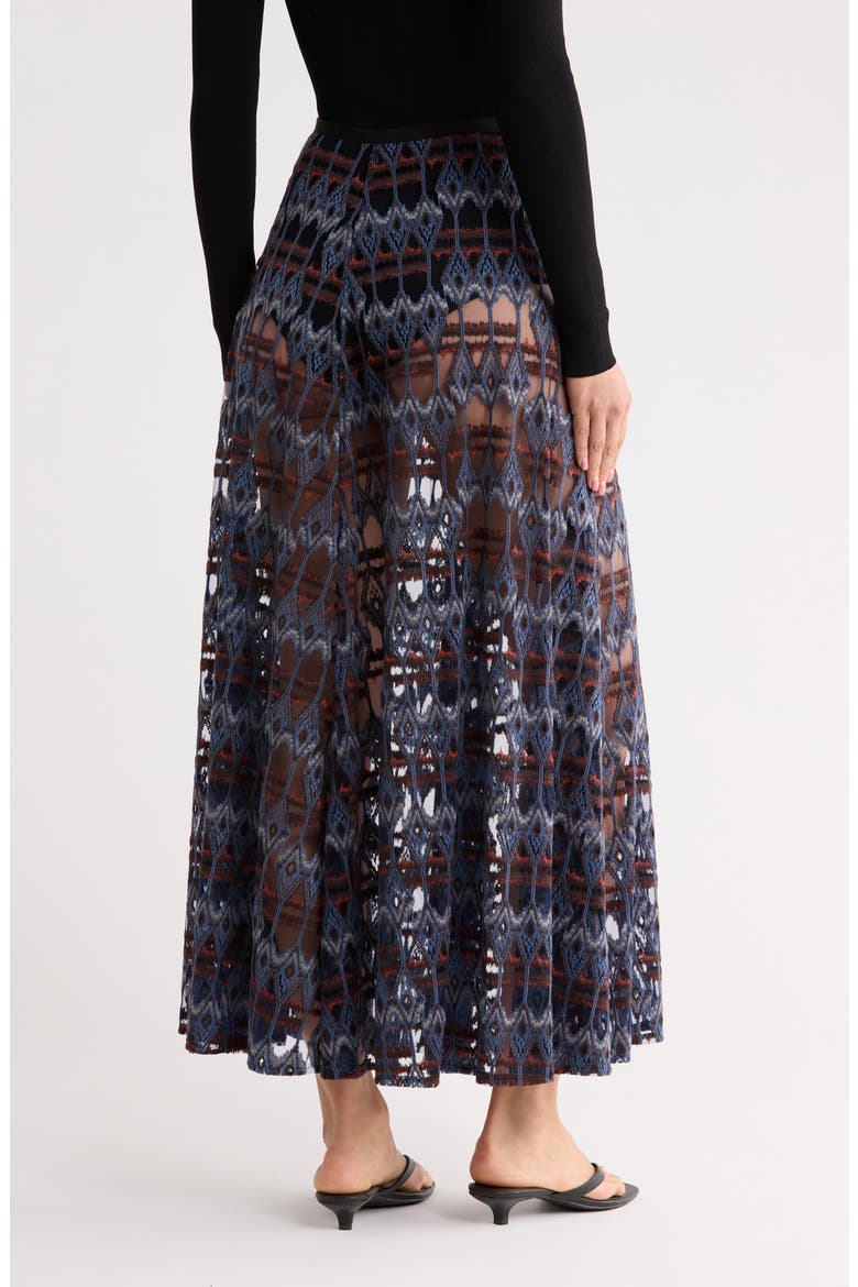 Print Maxi Skirt, Alternate, color, NAVY
