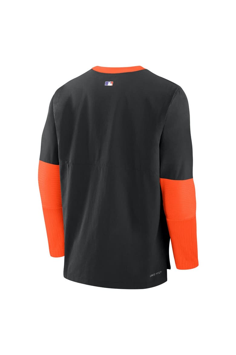 Men's Nike  Black/Orange San Francisco Giants 2025 City Connect Authentic Collection Lightweight Player Tri-Blend Performance Long Sleeve T-Shirt, Alternate, color, Black