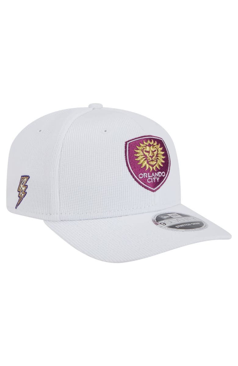 New Era Men's New Era White Orlando City SC 2025 Jersey Hook 9SEVENTY Stretch-Snap Hat, Main, color, White