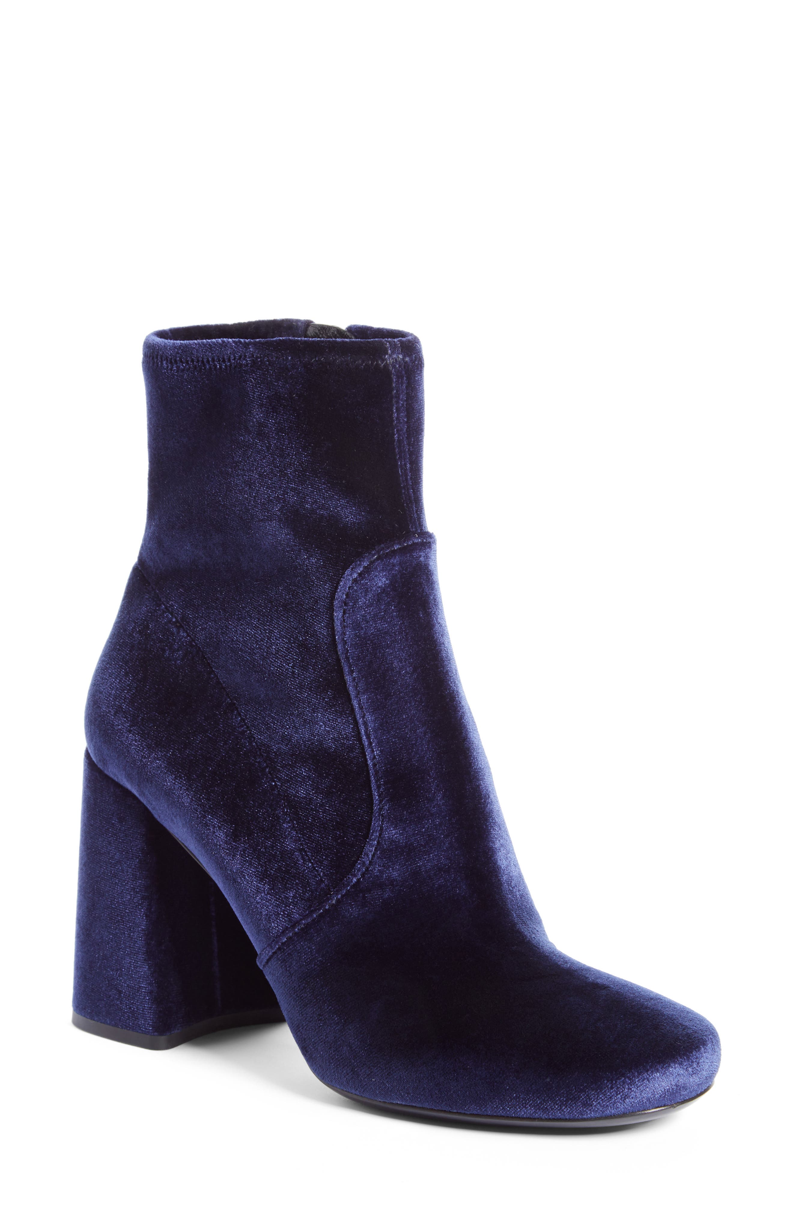 Block Heel Bootie, Main, color, NAVY