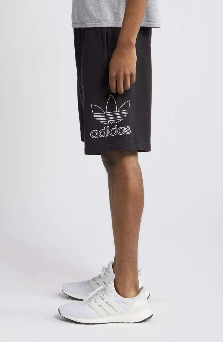 adidas Originals Trefoil Embroidered Sweat Shorts, Alternate, color, 