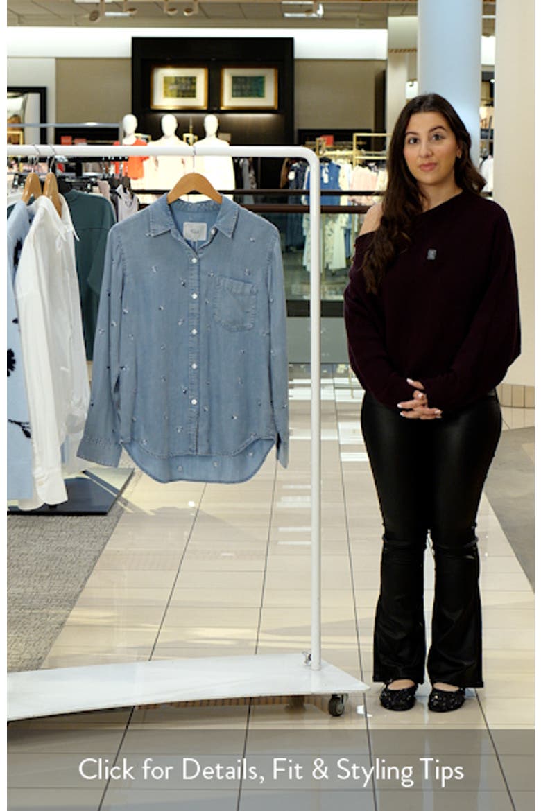 Ingrid Floral Embroidered Chambray Button-Up Shirt video