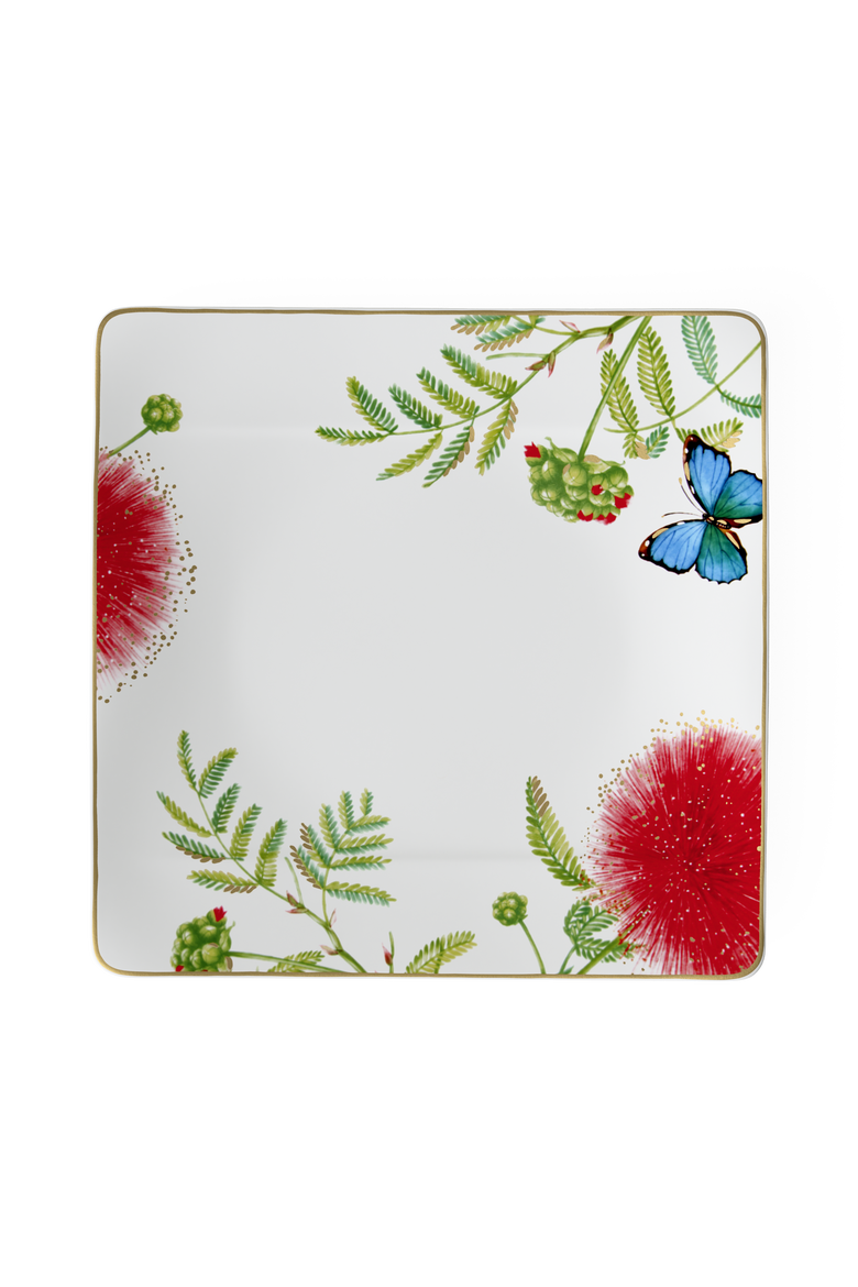Amazonia Dinner Plate, Main, color, white