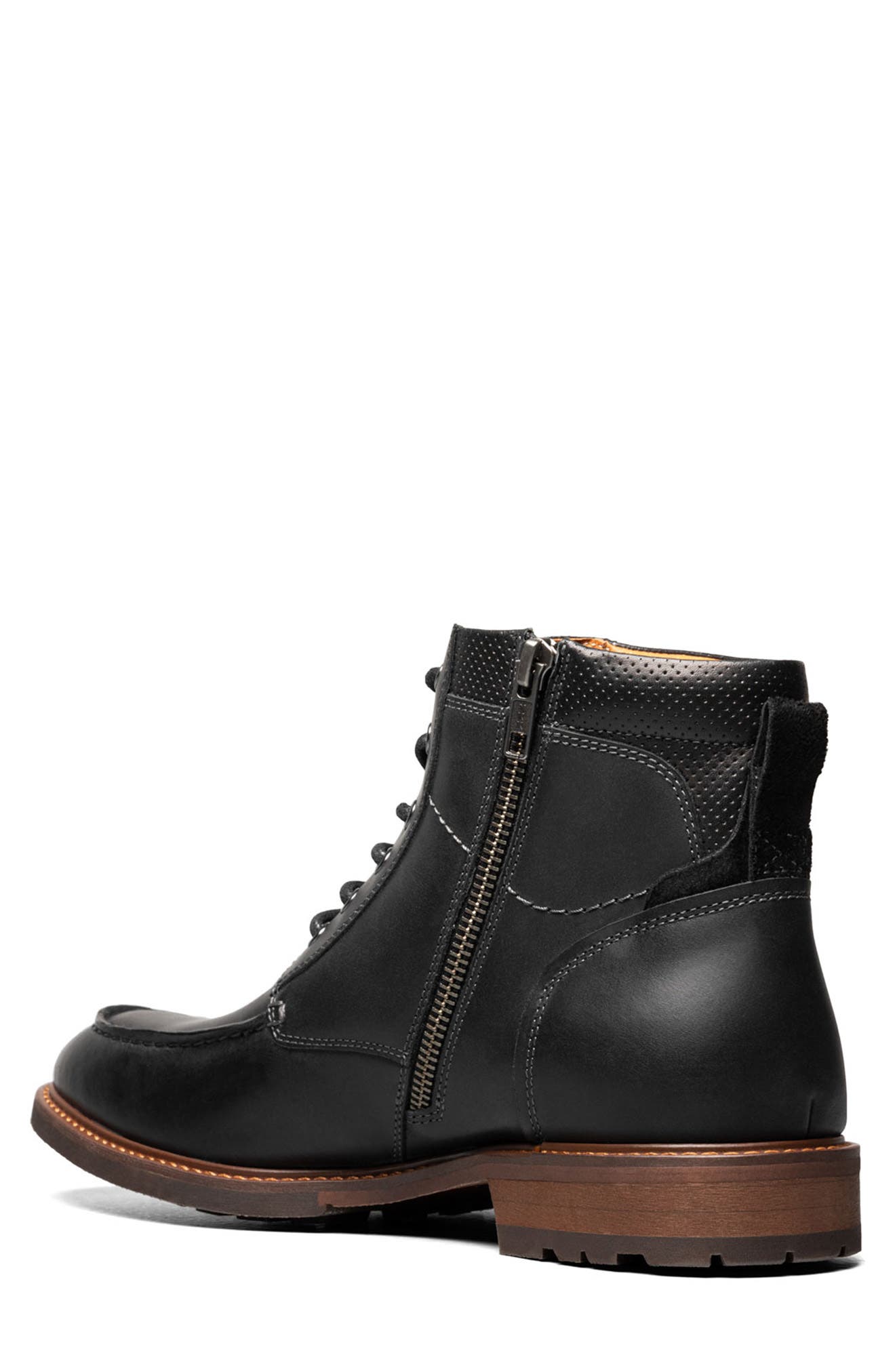 Florsheim Chalet Leather Moc Toe Side Zip Boot, Alternate, color, 