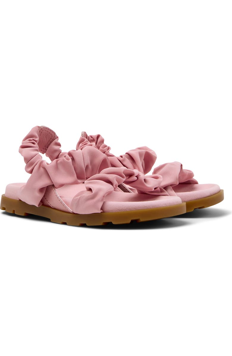 Camper Kids' Brutus Scrunch Sandal, Main, color, Medium Pink