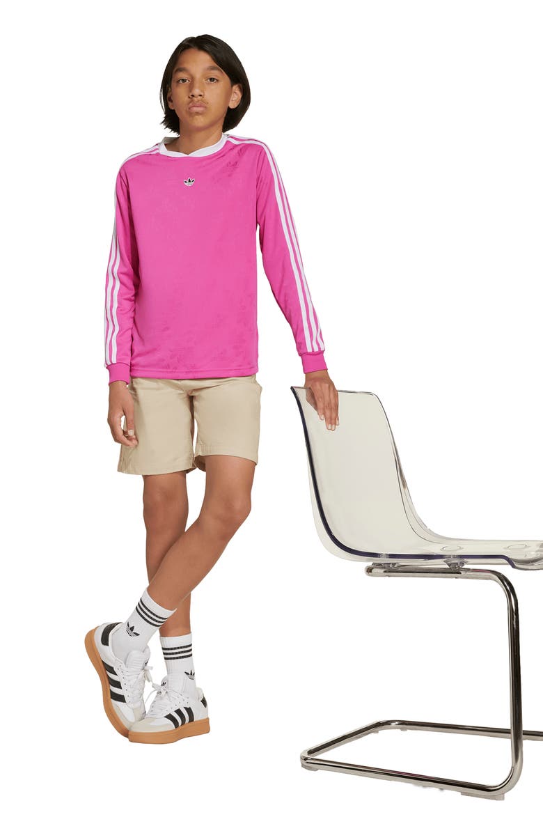 adidas Kids' Cotton Twill Shorts, Alternate, color, Stone Khaki