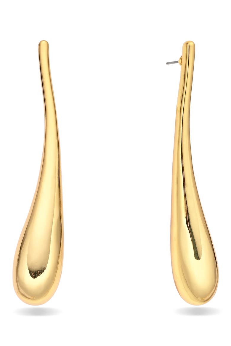 Molten Drop Earrings, Main, color, GOLD