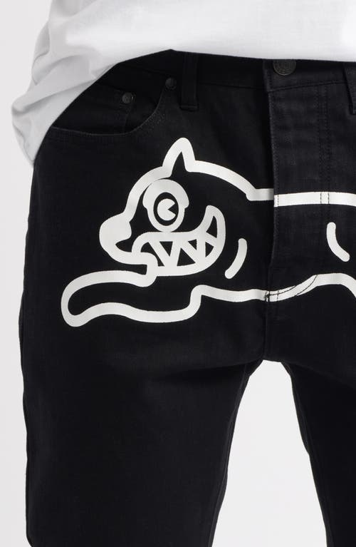 Icecream Chocolate Fit Black Out Jeans In Black