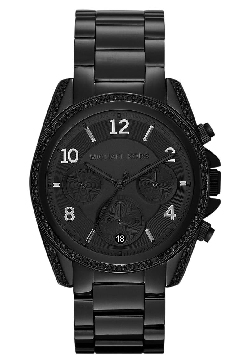 'Blair' Chronograph Watch, 39mm, Main, color, BLACK