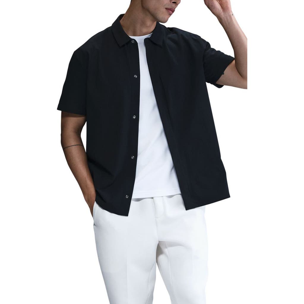 Nike 24.7 Perfectstretch Dri-fit Short Sleeve Button-up Shirt