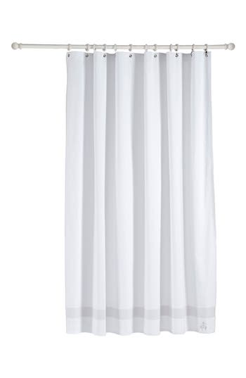 Brooks Brothers Ottoman Rolls Shower Curtain In Silver