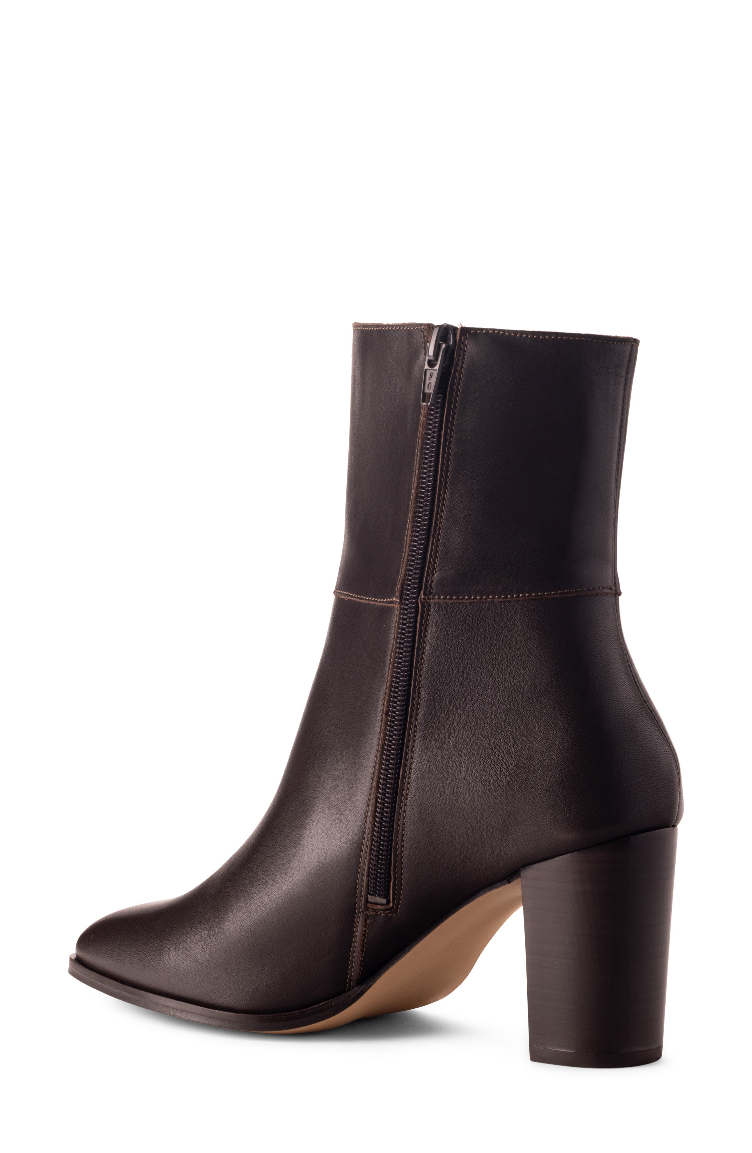 Venetia Leather Bootie, Alternate, color, DARK BROWN LEATHER