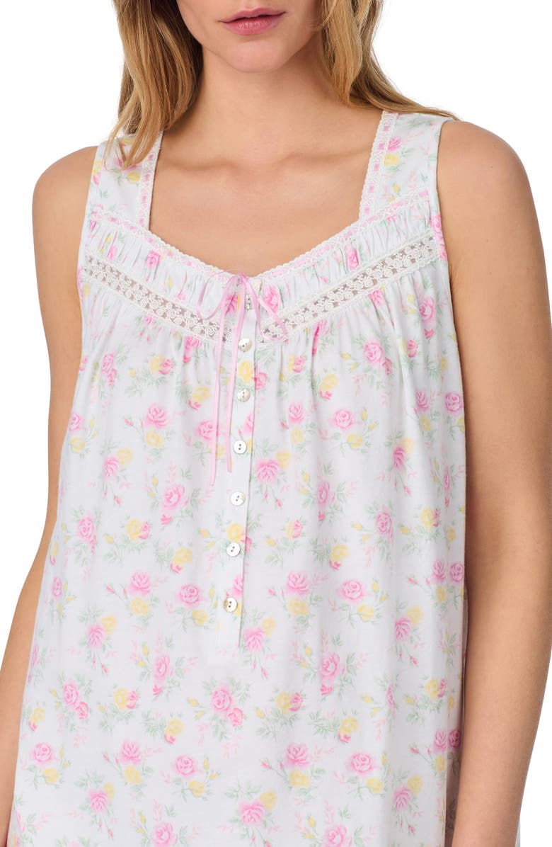 Eileen West Cotton Lawn Nightgown, Alternate, color, White Multi