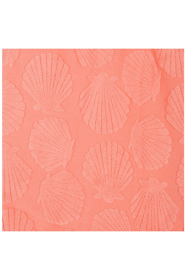 Kids' Jacquard Terry Two-Piece Swimsuit & Cover-Up Shorts Set, Alternate, color, ORANGE CORAL