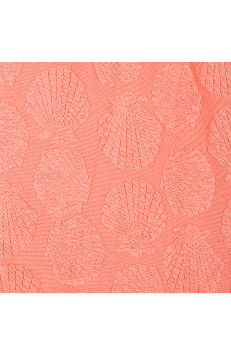 Andy & Evan Kids' Jacquard Terry Two-Piece Swimsuit & Cover-Up Shorts Set, Alternate, color, Orange Coral