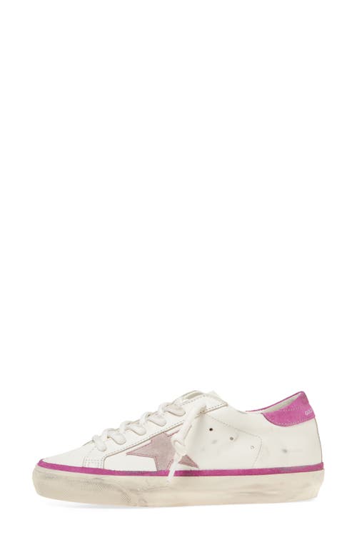 Golden Goose Super-star Low Top Sneaker In White/pink